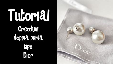 orecchini doppia perla dior